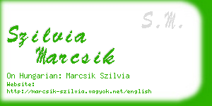 szilvia marcsik business card
